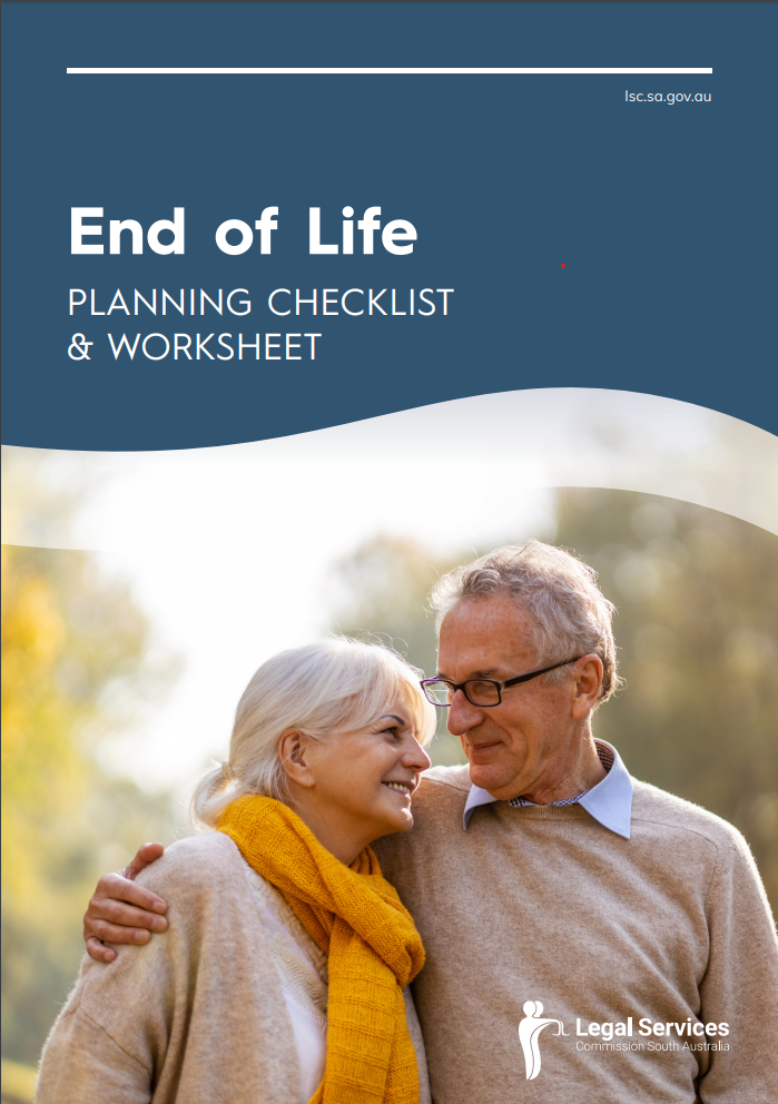 Image of the front cover of the End of Life Planning Checklist and Worksheet 