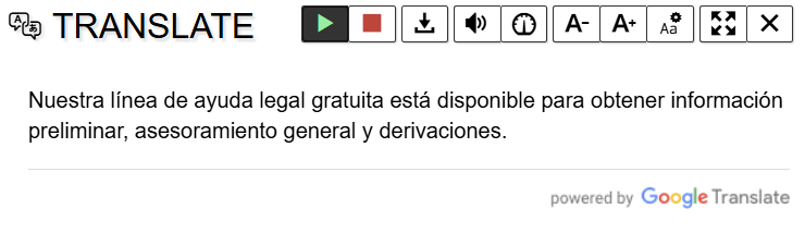 example of translated text