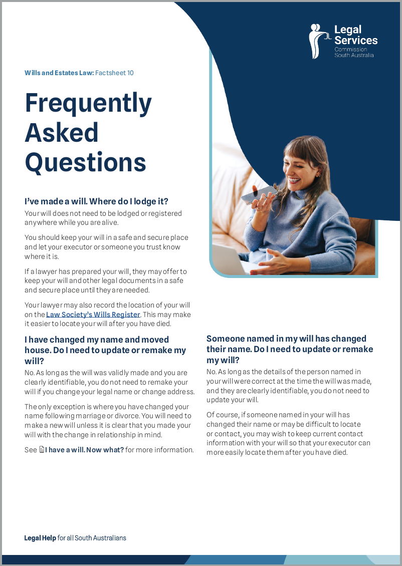 Frequently Asked Questions factsheet