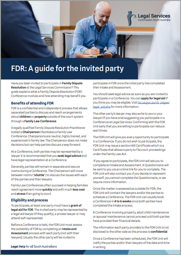 FDR A guide for the invited party