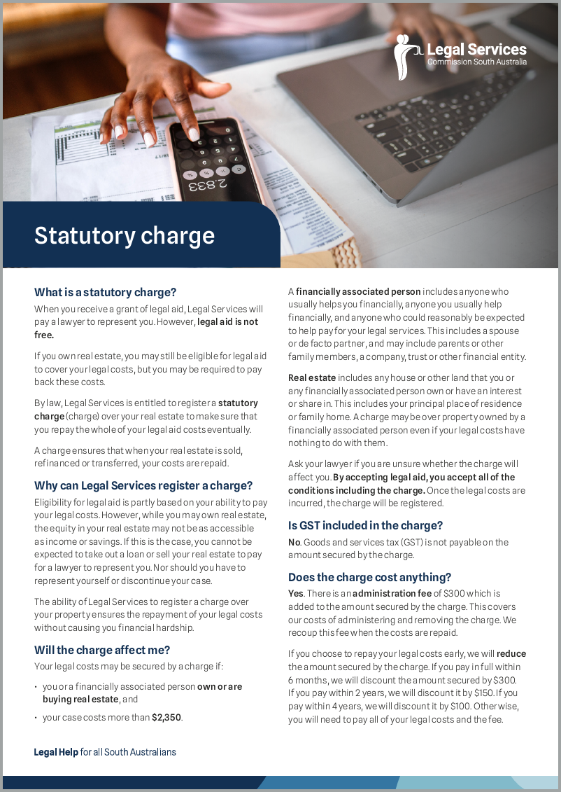 Statutory Charge Factsheet