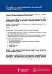 Prevention of sexual exploitation of people with cognitive impairment - Factsheet